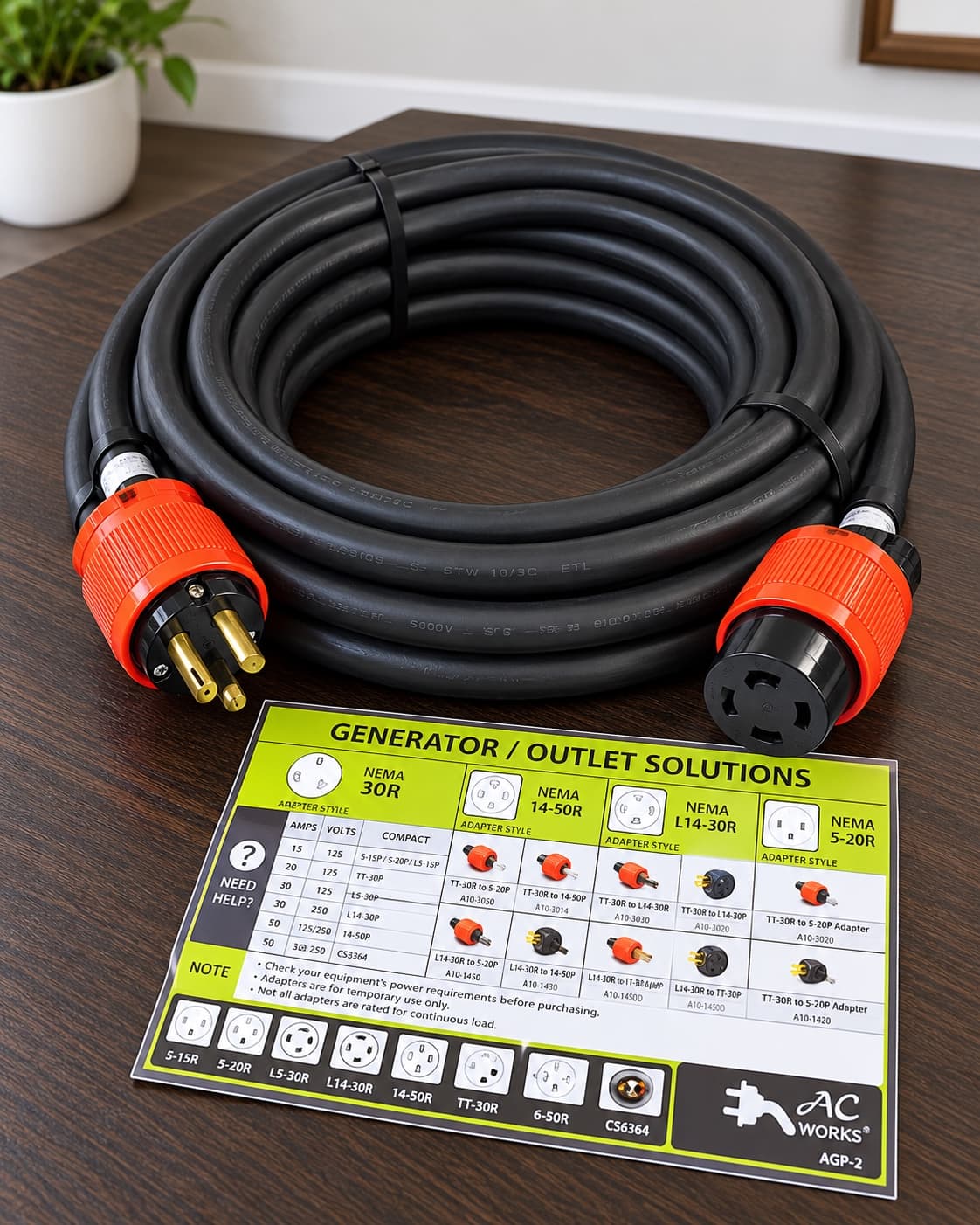 Heavy-Duty Generator / Outlet Extension Cord