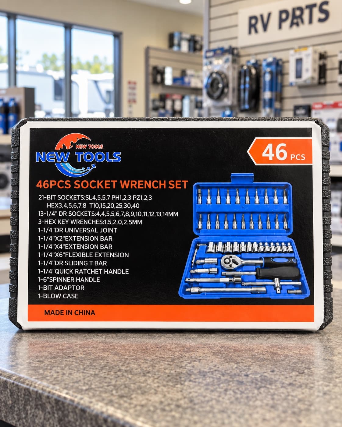 46-Piece Socket & Wrench Set