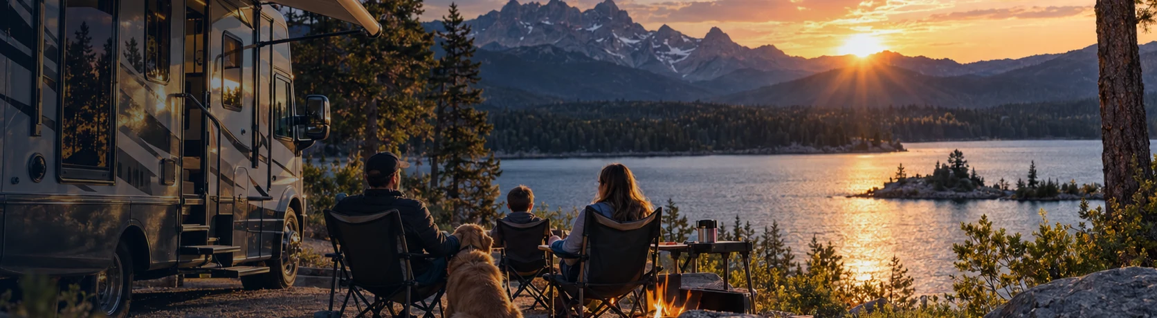 RV landscape at dusk