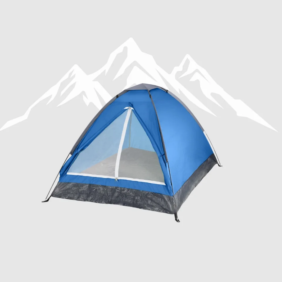 Four-person camping tent, existing catalog equipment photograph